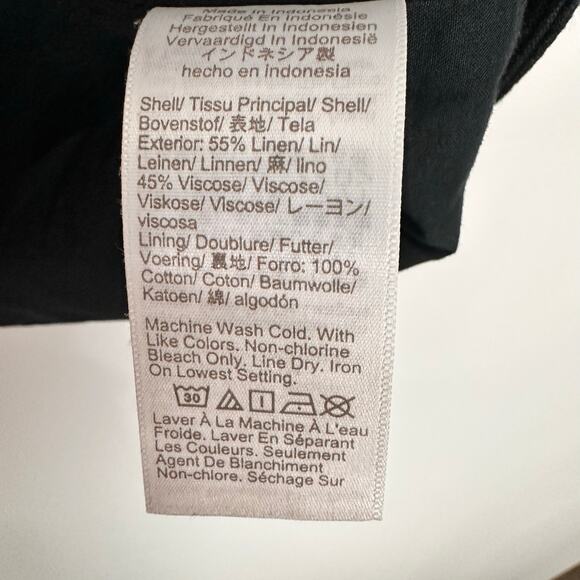 J CREW Button Front Linen Blend Vest Black Size 6 NWT Preppy Academia - Picture 5 of 6